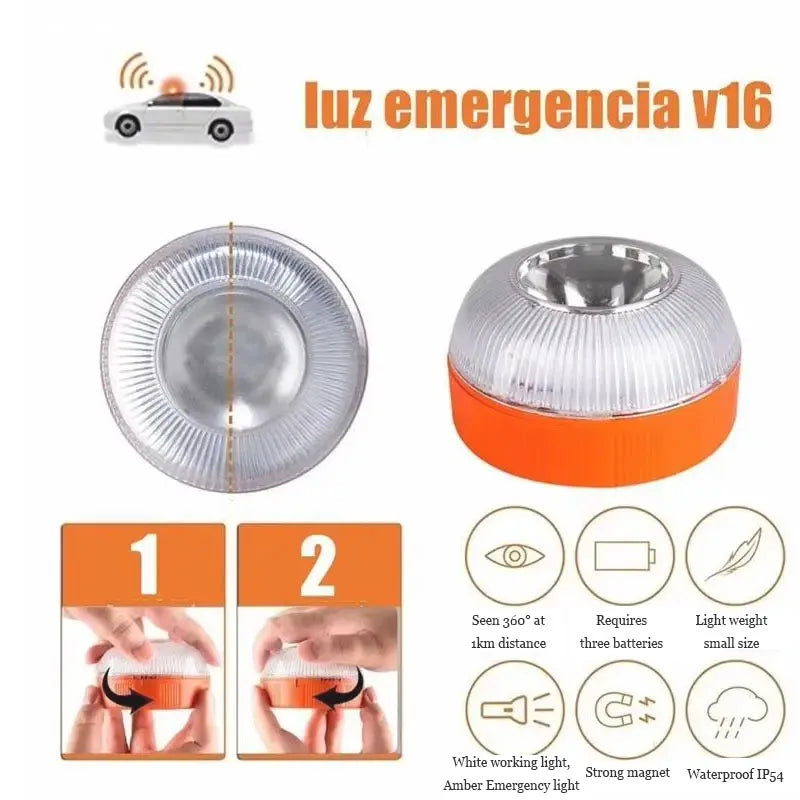 Luz de Emergencia y Señalización V16 OBLIGATORIA por DGT 2026